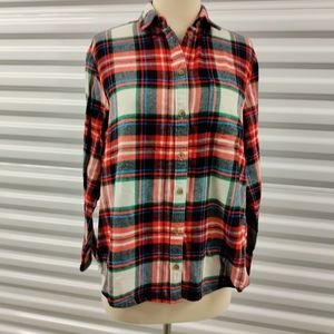 🆕Old Navy | Plaid Long Sleeve Shirt Women's Size XS Buffalo Plaid